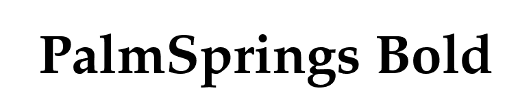 PalmSprings Bold font preview