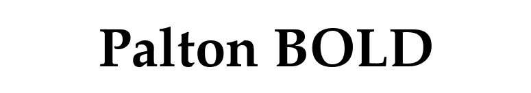 Palton BOLD font preview