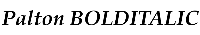 Palton BOLDITALIC font preview