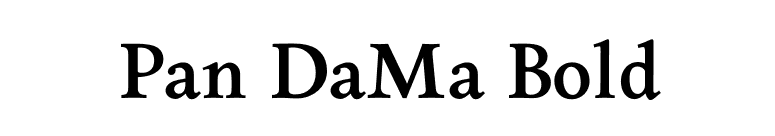 Pan DaMa Bold font preview