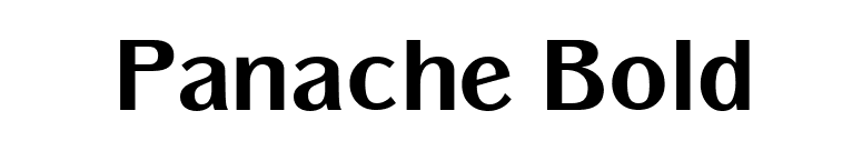 Panache Bold font preview