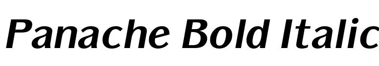 Panache Bold Italic font preview