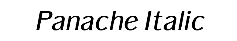 Panache Italic font preview