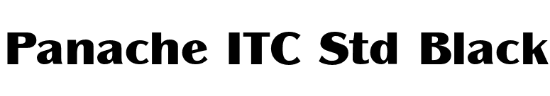 Panache ITC Std Black font preview
