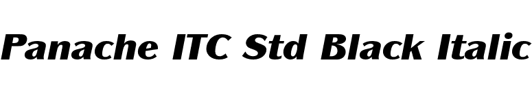 Panache ITC Std Black Italic font preview