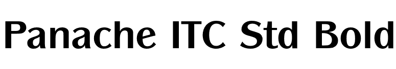 Panache ITC Std Bold font preview
