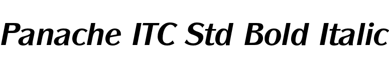 Panache ITC Std Bold Italic font preview