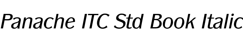 Panache ITC Std Book Italic font preview