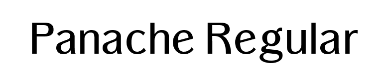 Panache Regular font preview
