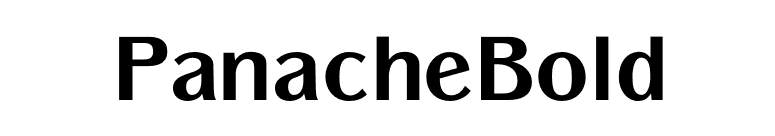 PanacheBold font preview