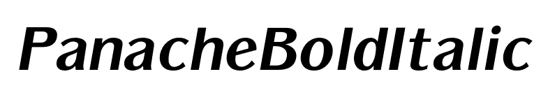 PanacheBoldItalic font preview