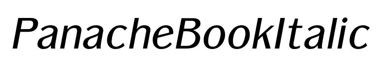 PanacheBookItalic font preview