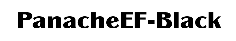 PanacheEF-Black font preview
