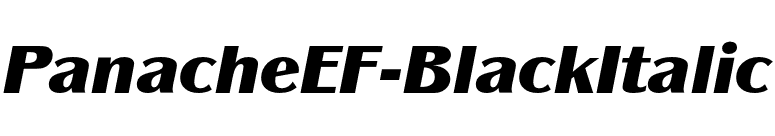 PanacheEF-BlackItalic font preview
