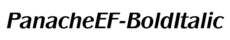 PanacheEF-BoldItalic font preview