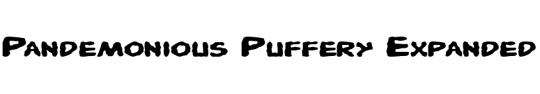 Pandemonious Puffery Expanded font preview