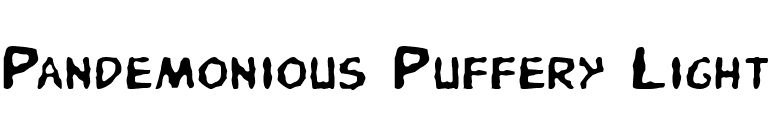 Pandemonious Puffery Light font preview