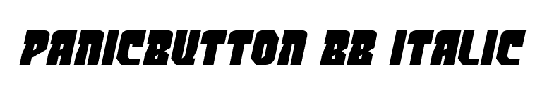 PanicButton BB Italic font preview