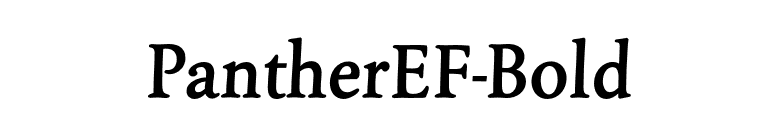 PantherEF-Bold font preview