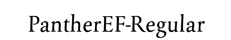 PantherEF-Regular font preview
