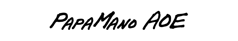 PapaMano AOE font preview