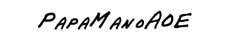 PapaManoAOE font preview