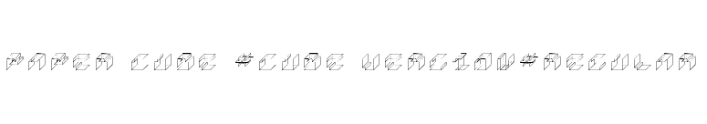 Paper Cube *cube version*Regular font preview