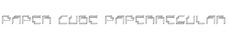 Paper Cube paperRegular font preview