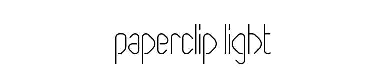 Paperclip Light font preview