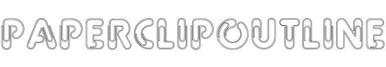 PaperClipOutline font preview
