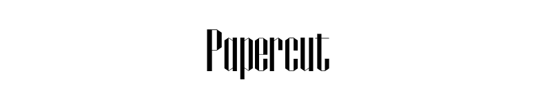 Papercut font preview