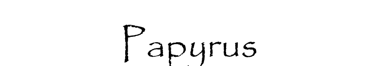 Papyrus font preview