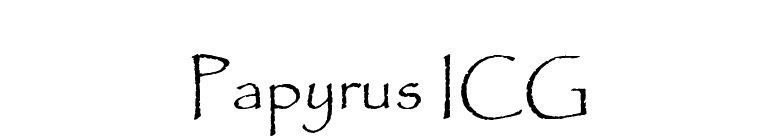 Papyrus ICG font preview