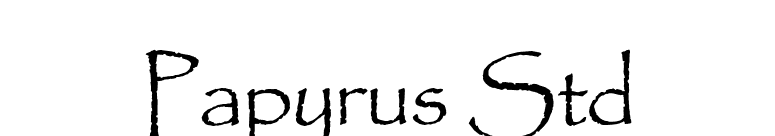 Papyrus Std font preview