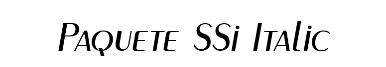 Paquete SSi Italic font preview