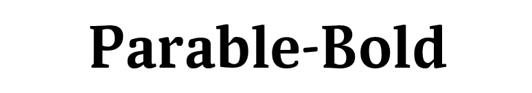 Parable-Bold font preview