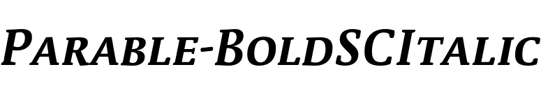 Parable-BoldSCItalic font preview
