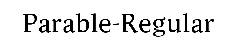 Parable-Regular font preview