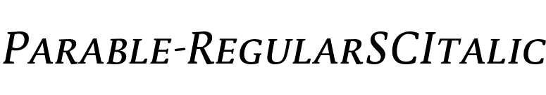 Parable-RegularSCItalic font preview