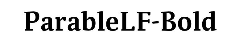 ParableLF-Bold font preview