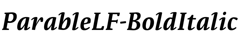 ParableLF-BoldItalic font preview
