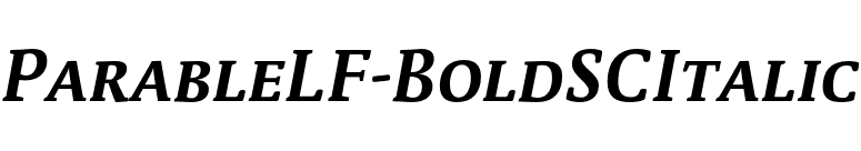 ParableLF-BoldSCItalic font preview