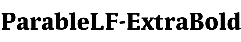 ParableLF-ExtraBold font preview