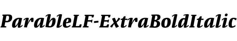 ParableLF-ExtraBoldItalic font preview