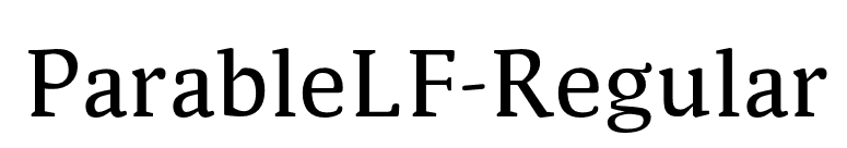 ParableLF-Regular font preview