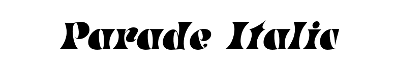 Parade Italic font preview
