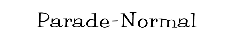 Parade-Normal font preview