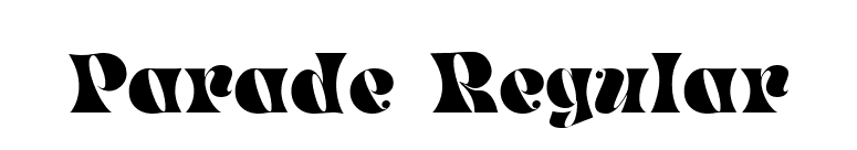 Parade Regular font preview