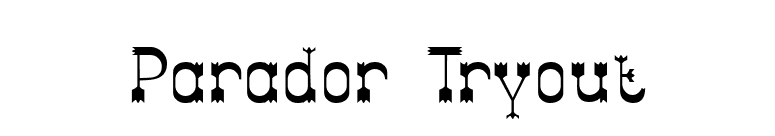 Parador Tryout font preview