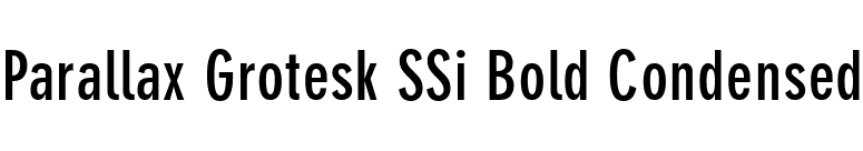 Parallax Grotesk SSi Bold Condensed font preview